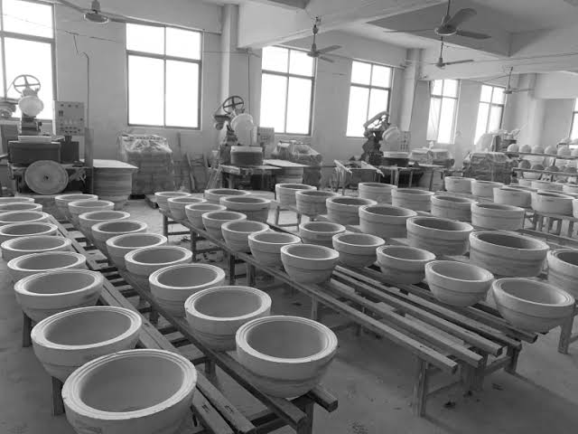 Skyford manufacturing floor producing sanitaryware fittings